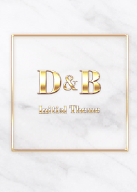 [ D&B ]  Initial Theme Gold White