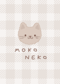 MOKO NEKO - Plaid -  #pink beige