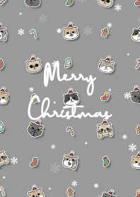 neko christmas2 - dim grey