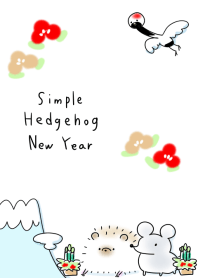 simple Hedgehog New Year.