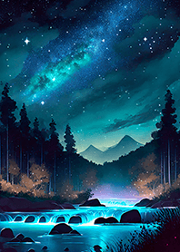 Beautiful starry night view#1730