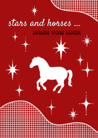 Stars & Horses (Red)