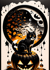 halloween cat A46635