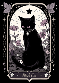 Black Cat and Starry Flower Realm (Dark)