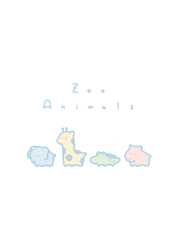 Zoo Animals /aqualine,pastel fil,BW