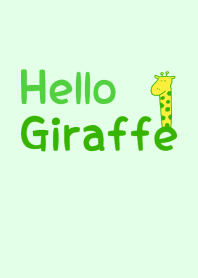 Hello Giraffe green 1