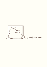 Cat wants attention -beige-