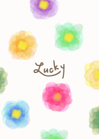 Watercolor flower Colorful28 from Japan