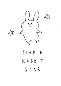 シンプル うさぎ 星☆