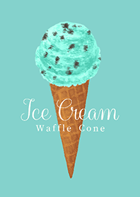 Waffle Cone Mint Ice Cream