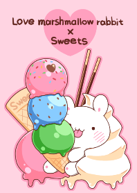 Love marshmallow rabbit Sweets.