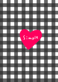 Cute black plaid pattern and hearts.