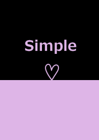 黒色と紫ハート