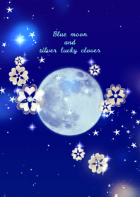 Blue moon and silver lucky clover