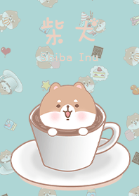可愛寶貝柴犬 咖啡杯(綠色)