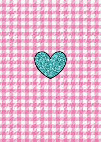(simple blue glitter heart)