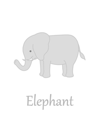 かわいいシンプルなゾウ