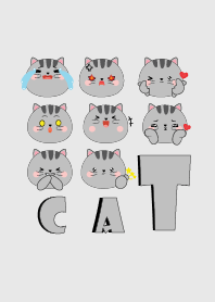 Love Cute Face Gray Cat