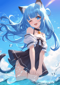 海邊的可愛貓娘 1