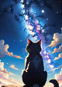 Night Moon Star Cat B5c09e