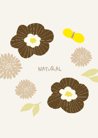 Japanese color flowers and butterfly14 J