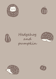 Hedgehog and pumpkin *mocha beige*