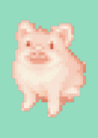 Pig Pixel Art Theme  Green 05