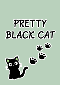 PRETTY BLACK CAT Theme-DUSTY GREENj