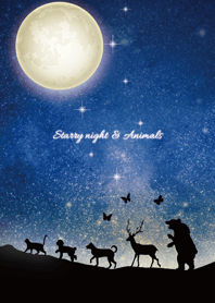 Starry night and Animals 3
