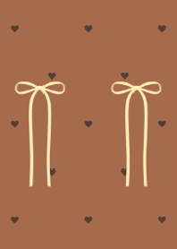 Dot with Ribbon (Brown & Cream Yellow)