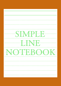 SIMPLE GREEN LINE NOTEBOOK-TERRACOTTA