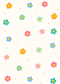 simple colorful little flowers