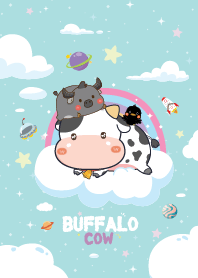 Buffalo&Cow Rainbow Cloud Blue