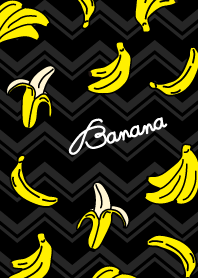 Banana - black zigzag-