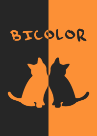 バイカラー [ねこ] オレンジ×黒 128