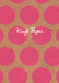 Kraft paper-Pink dot-joc