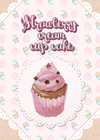 Strawberry Cream Cup Cake