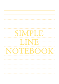 SIMPLE YELLOW LINE NOTEBOOK-WHITE