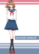 Sailor school uniform girl(japan)