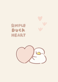 simple duck heart beige.