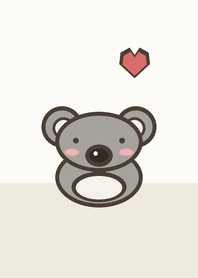 Minimalist Cute Koala Solid Color