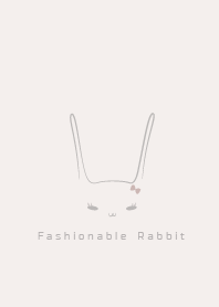 simple cute rabbit dusty pink beige