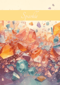 Gemstone Sparkle on brown & yellow