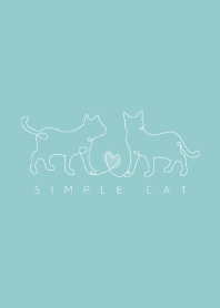 SIMPLE CAT - 白 and 青 -