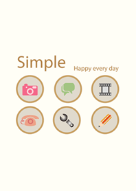 シンプルモノトーンツールボタン