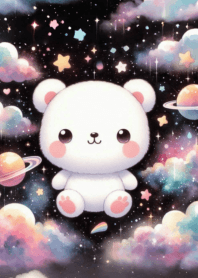 Little bear cute kawaii galaxy n.2