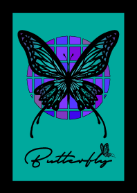 DESIGN_BUTTERFLY =MINT/PURPLE=