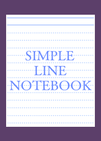 SIMPLE BLUE LINE NOTEBOOKj-DEEP PURPLE