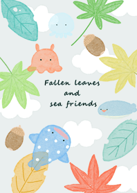 bluegreen Autumn leaves and acorns 06_2