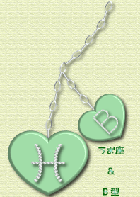Heart pendant(Pisces & B)